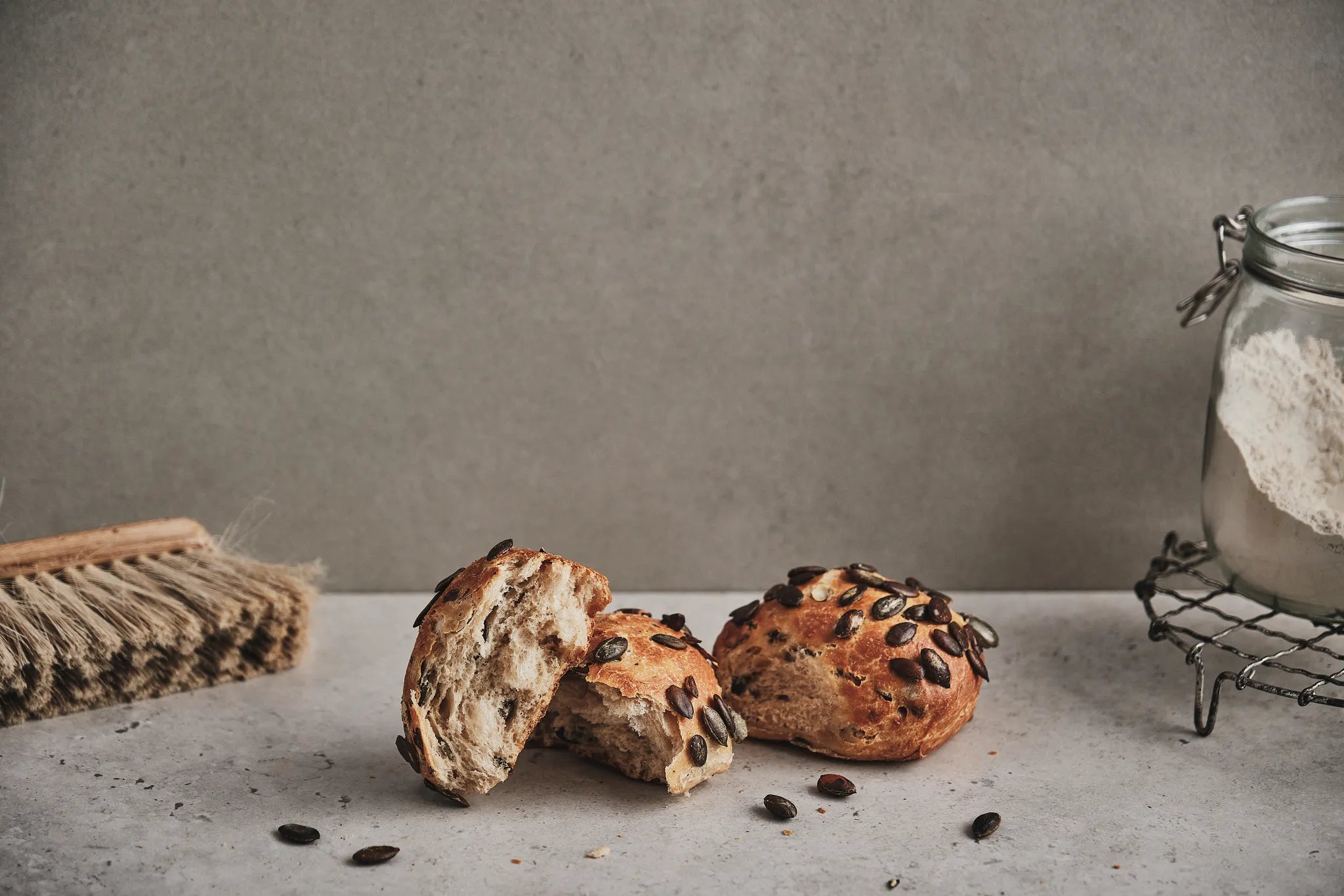 Kürbiskernbrötchen
