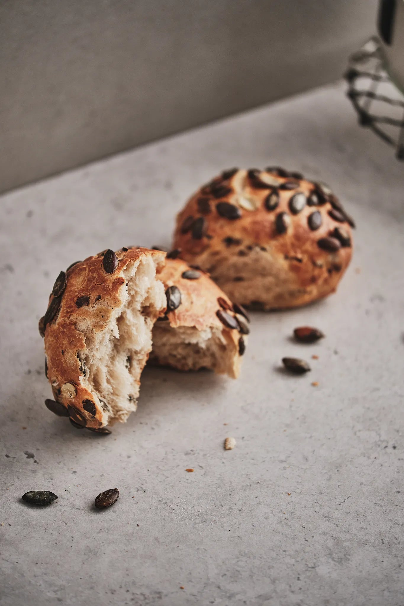 Kürbiskernbrötchen